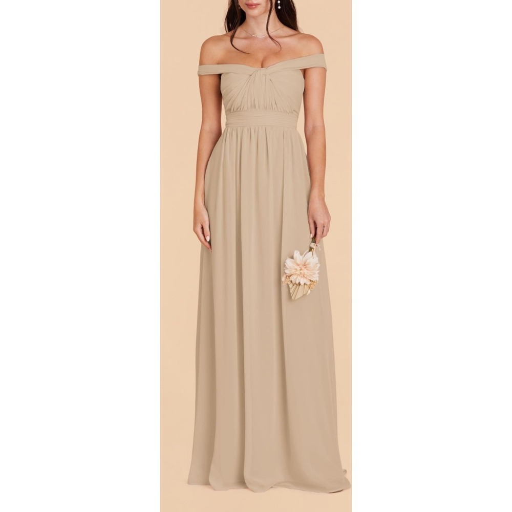 NWT‎ BIRDY GREY grace convertible bridesmaid dress taupe L